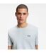 Mens Waffle Knit Structured Pyjama Top Open Blue Boss-4