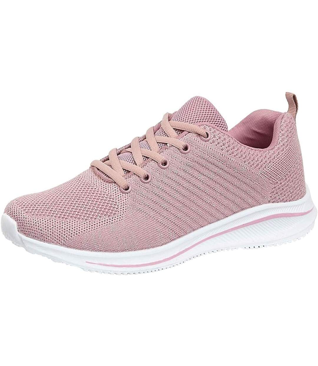 Cipriata Womens/Ladies Leona Lightweight Memory Foam Trainer (Rose Pink Sparkle) - UTDF1953