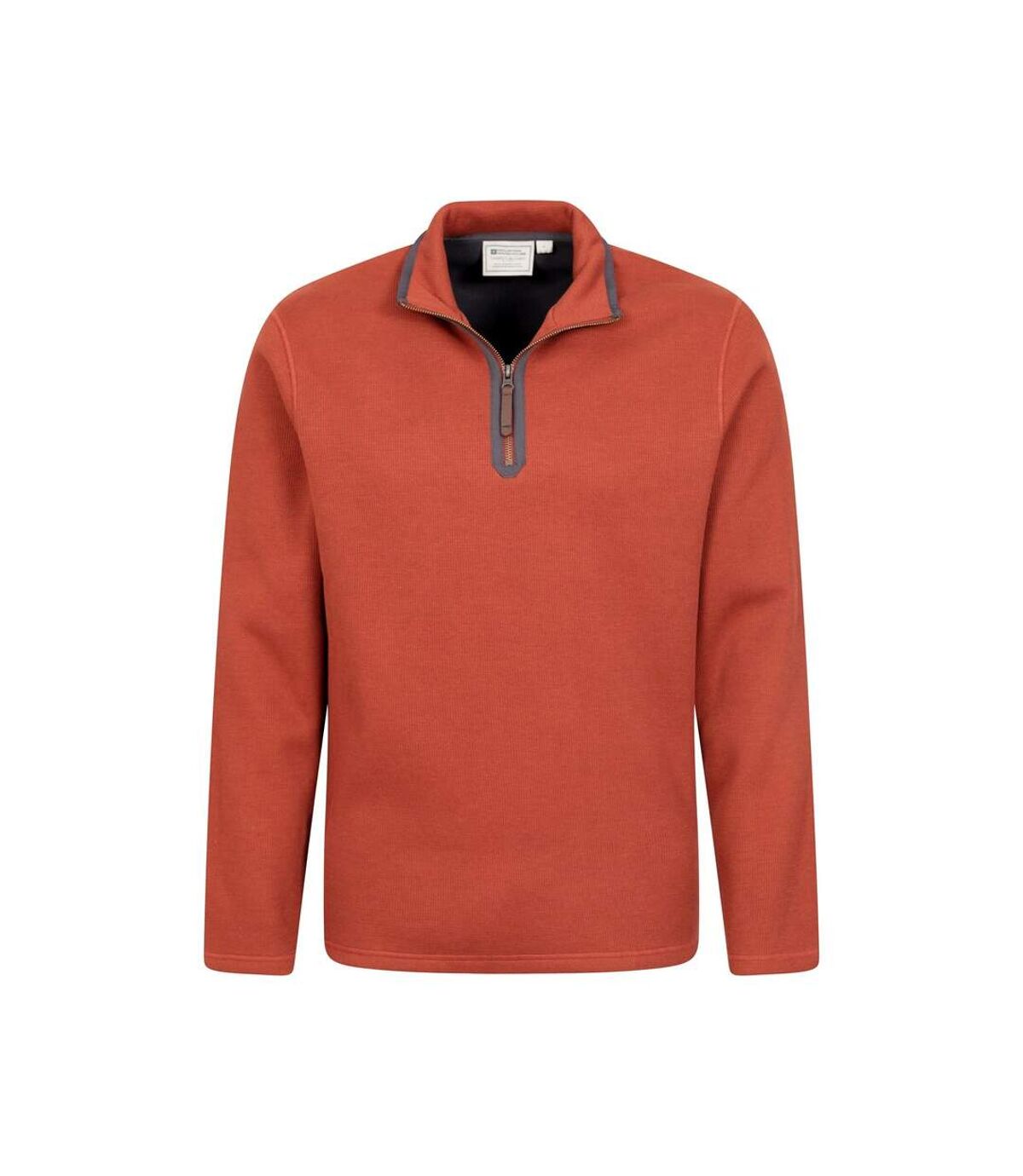 Mountain Warehouse Mens Beta Contrast Zip Top (Rust)