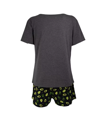 Ensemble De Pyjama Court Manches Courtes Motif/style Avocat You Complete Me Femme Gris Keanu