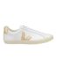 Womens/ladies Esplar Leather Flat Trainers White Veja-2