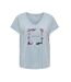 T-Shirt bleu femme only mally life-1