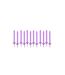 Lot de 12 Bougies d'Anniversaire Arabesques 6cm Prune