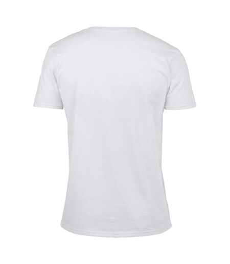 T-shirt à manches courtes et col en v homme blanc Gildan