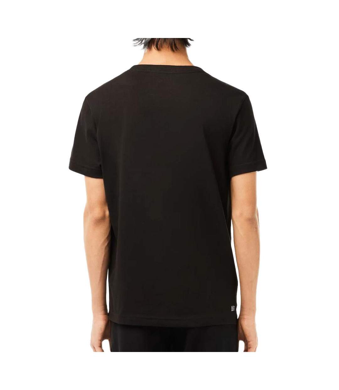 T-shirt noir/orange homme lacoste th2042-2
