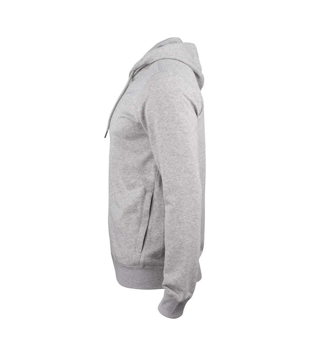 Veste À Capuche Premium Homme Gris Chiné Clique-4