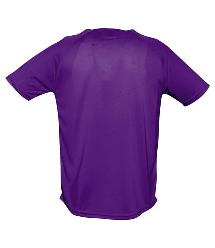 SOLS Mens Sporty Short Sleeve Performance T-Shirt (Dark Purple)