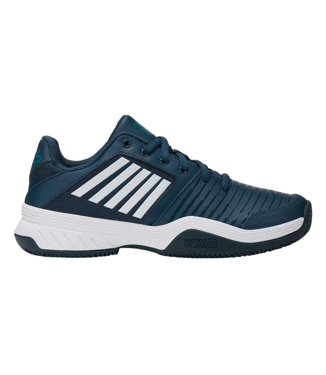 Mens Swis Court Express Leather Trainers Teal White Aqua K-Swiss-1