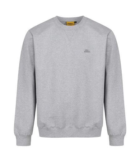 Mens Fleece Crew Neck Sweatshirt Light Grey Iron Mountain