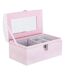 Boîte à Bijoux & Miroir Demoiselle 19cm Rose-2