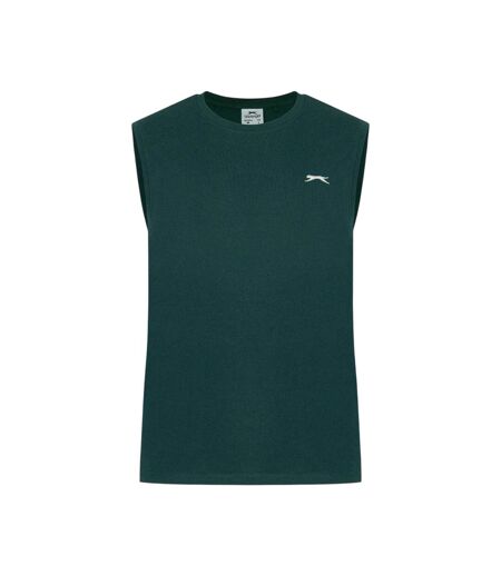 Mens Logo Cotton Vest Top Forest Green Slazenger