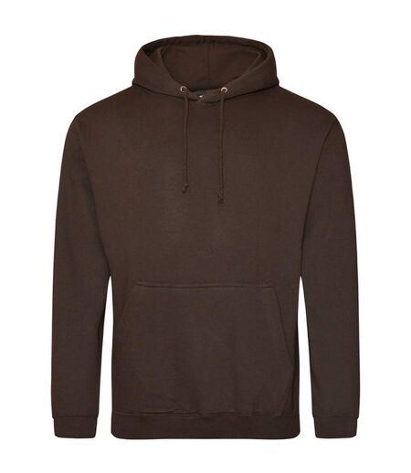 Sweat À Capuche College Adulte Marron Foncé Awdis
