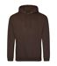 Sweat À Capuche College Adulte Marron Foncé Awdis-1