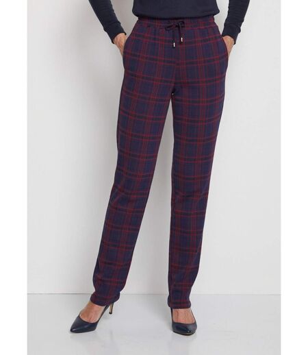 Pantalon droit maille unie ou jacquard