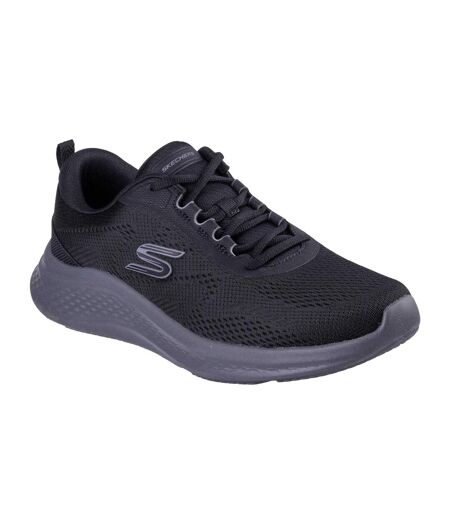 Mens Go Run Consistent Mesh Low Trainers Black Charcoal Skechers