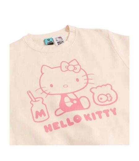 Sweat Motif/style Contour Adulte Beige Hello Kitty