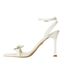 Womens/ladies Daisylily Floral Leather Sling Back High Heels White Aldo-2