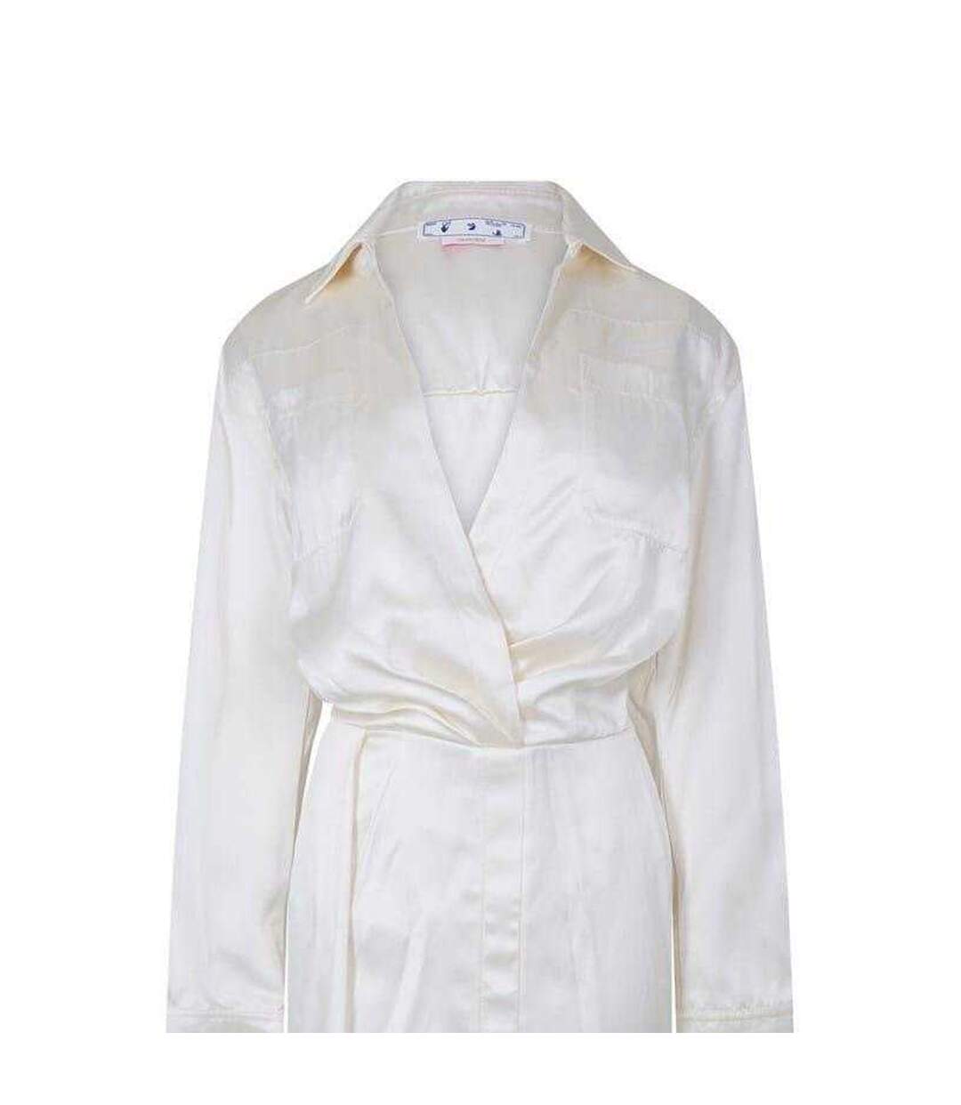 Robe Portefeuille Chine Femme Blanc Off White-3