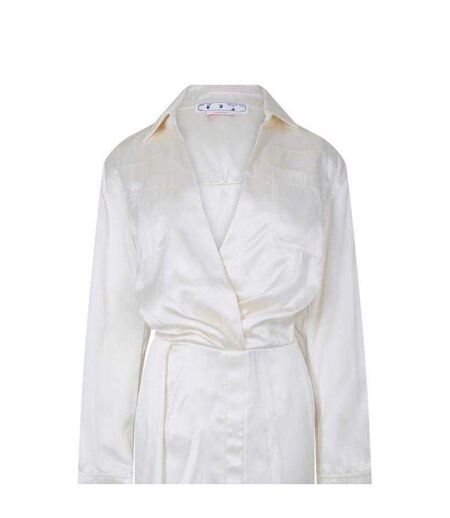 Robe Portefeuille Chine Femme Blanc Off White