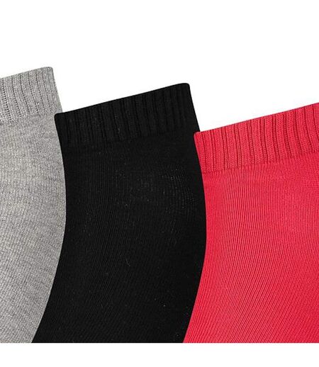 Socquettes Quarter Adulte Noir Rouge Gris Puma