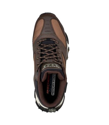 Mens envoy bulldozer leather skech-air trainers brown Skechers