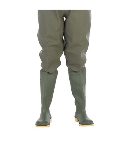 Dikamar Administrator Chest Wader / Mens Boots / Plain Rubber Wellingtons (Green) - UTFS1130
