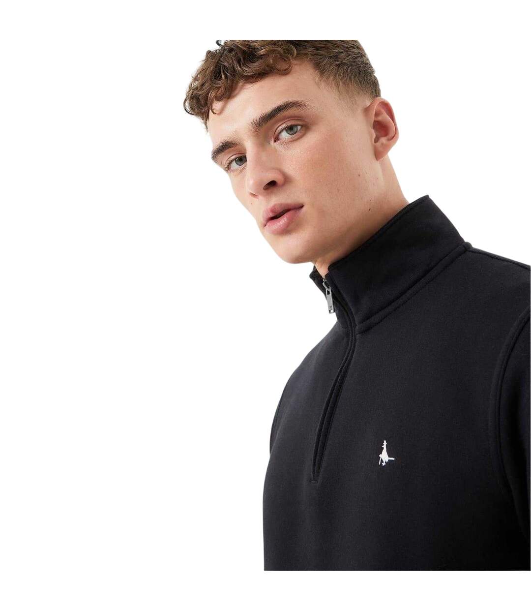 Mens Barchester Quarter Zip Sweatshirt Black Jack Wills-3