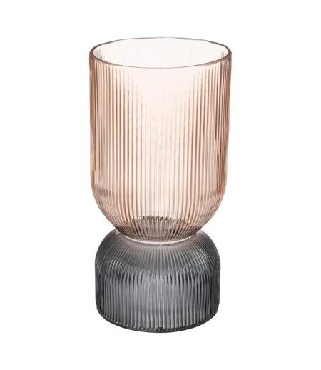Vase Design en Verre Bicolore 24cm Rose