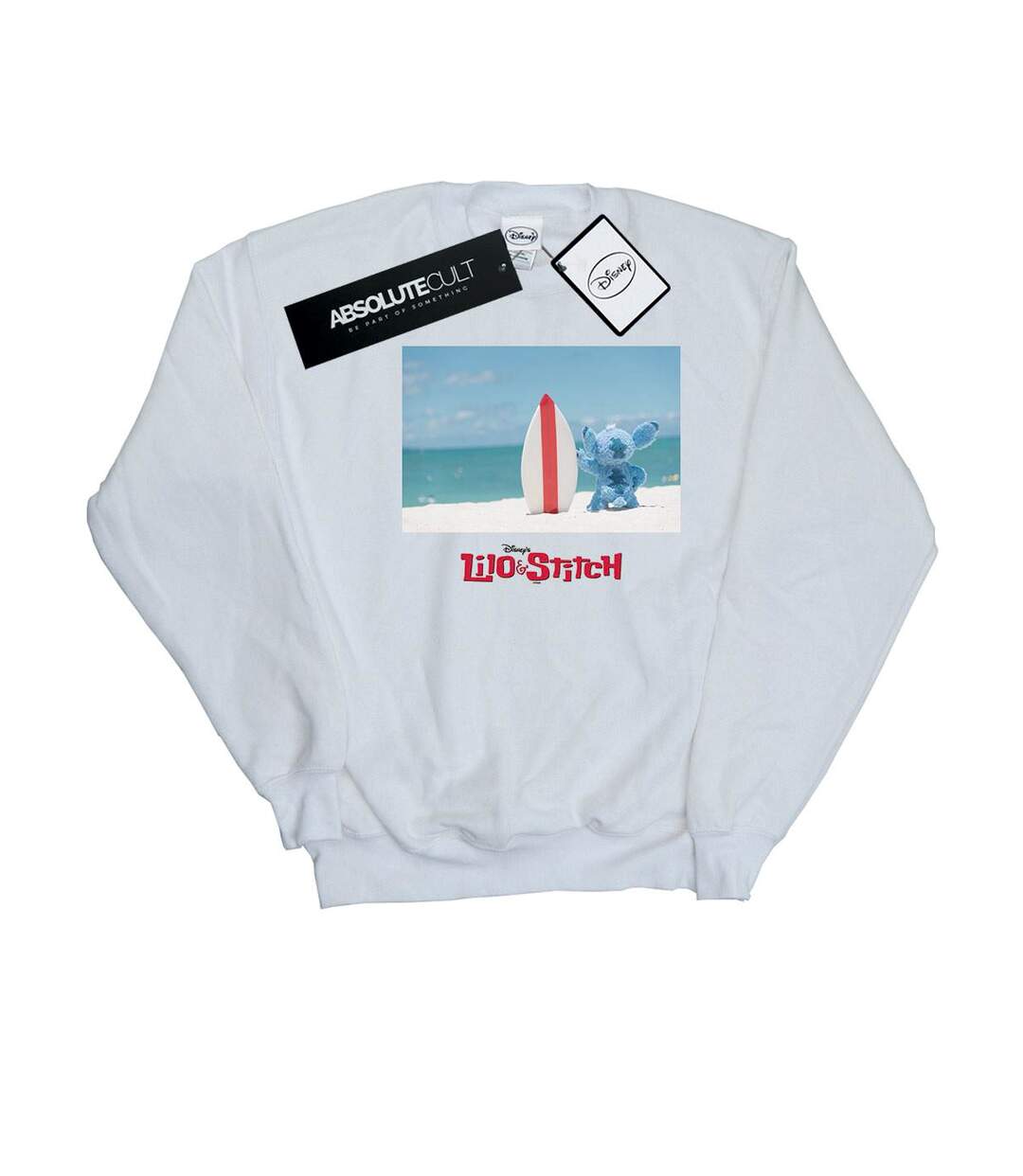 Disney - Sweat LILO AND STITCH SURF BEACH - Femme (Blanc) - UTBI13059-1