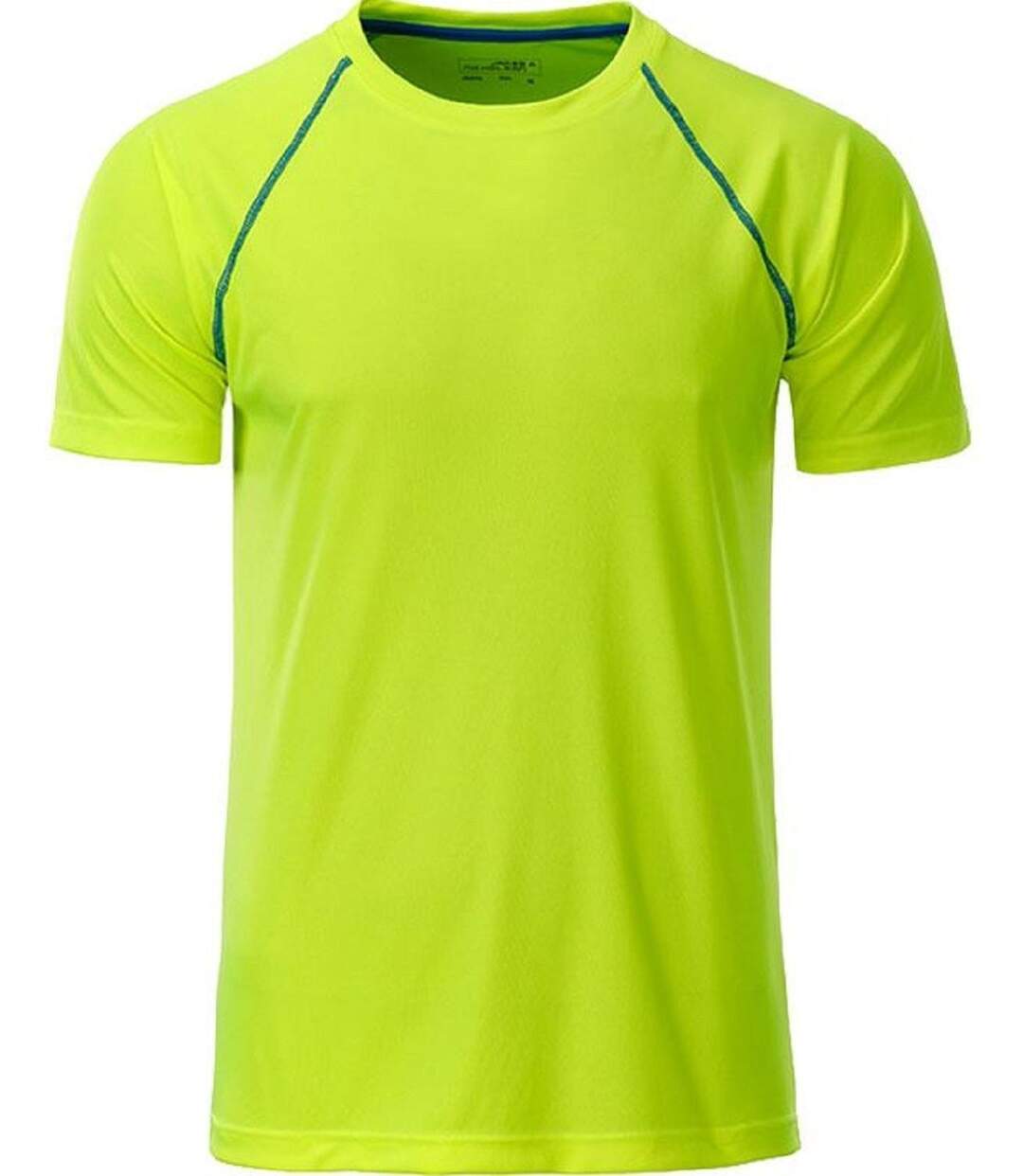 Maillot running respirant - Homme - JN496 - jaune et bleu vif