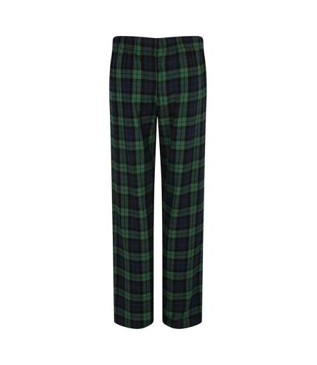 Womens/ladies tartan lounge pants navy/green SF