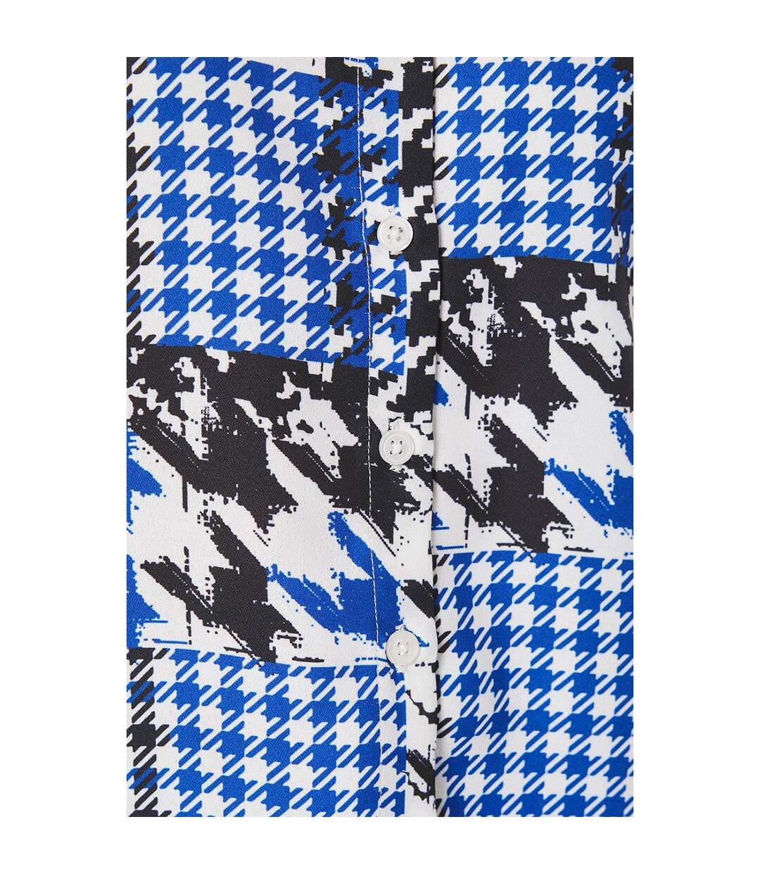 Womens/ladies dogtooth collared petite shirt monochrome Principles-3