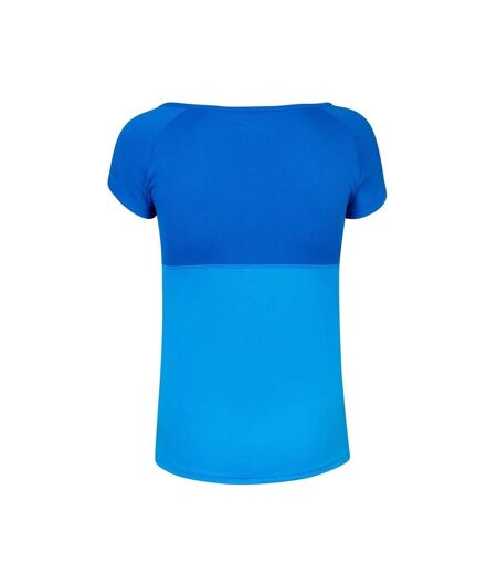 T-shirt Mancherons Motif/style Logo Femme Bleu Aster Babolat