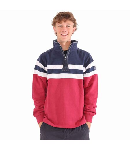 Sweat Motif/style Rayé Homme Rouge Lazy Jacks