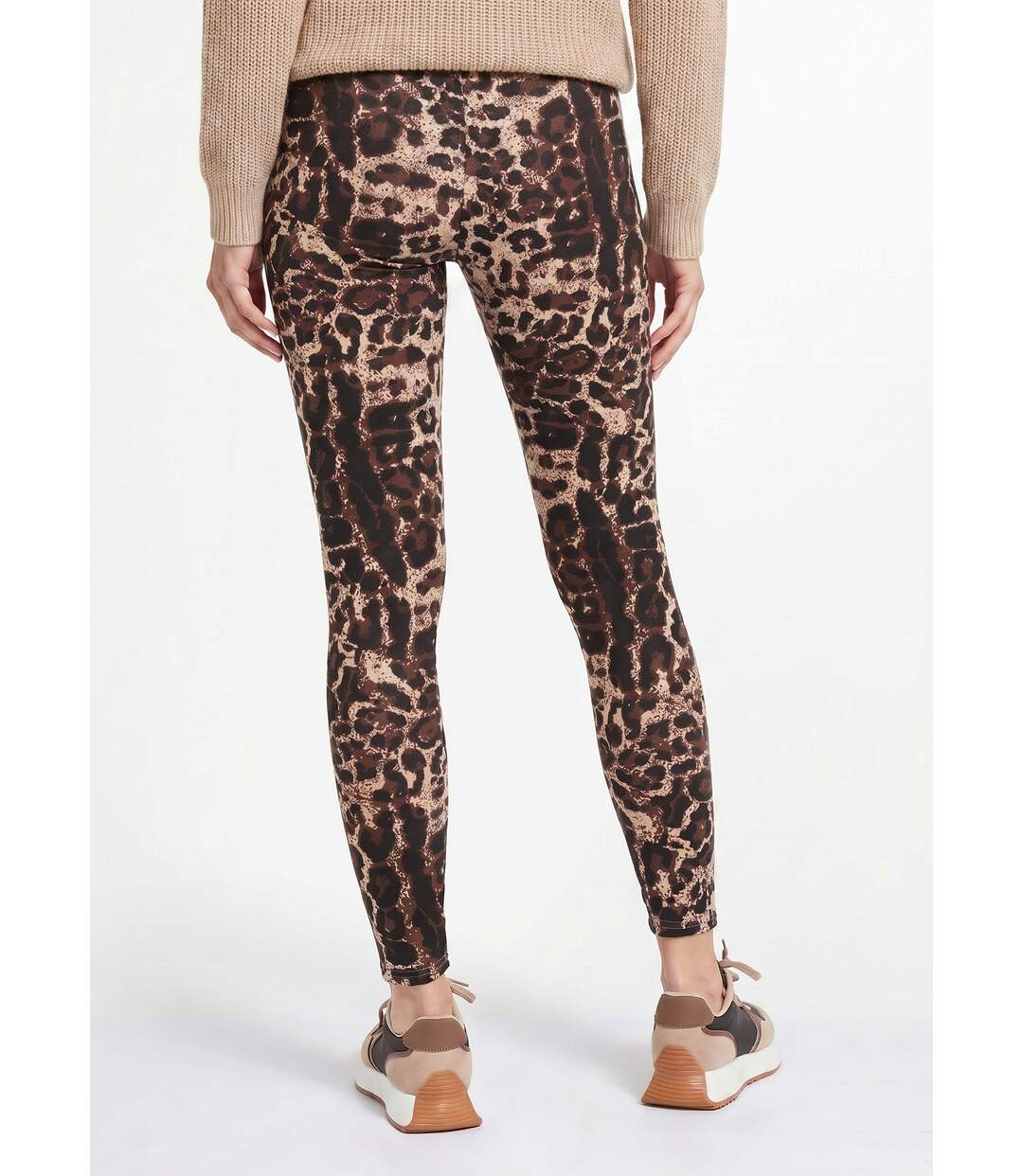 Legging taille élastiquée jacquard peau de bête-2