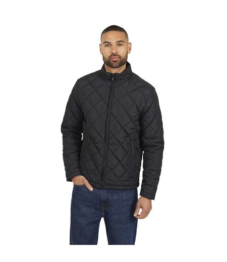 Mens Quilted Padded Jacket Black Brave Soul