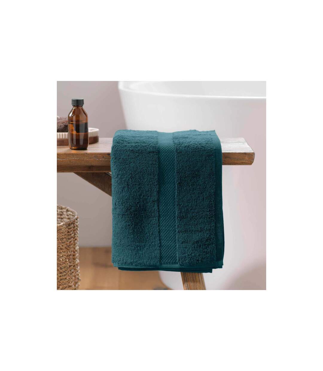 Serviette de Toilette Elegance 50x90cm Bleu-5