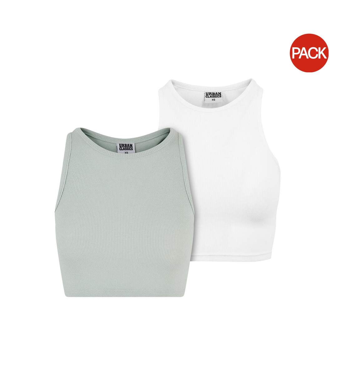 Haut Court Femme Menthe Givrée Blanc Urban Classics-1