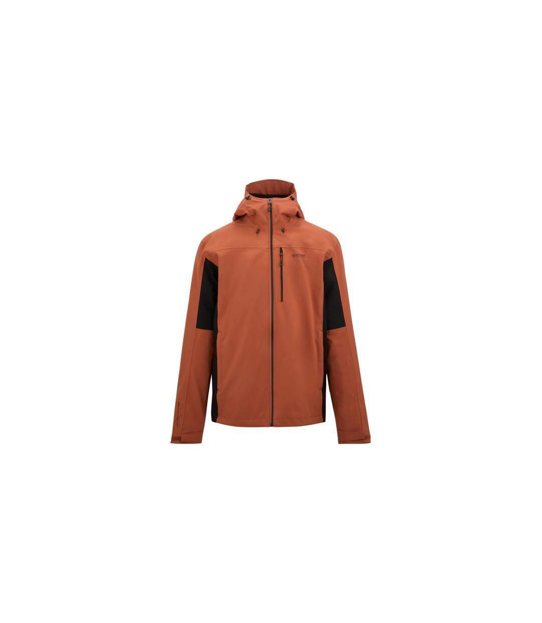 Veste Imperméable Birchdale Homme Orange Foncé Noir Regatta-1