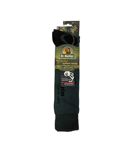 1 Pack Mens Merino Wool Long Knee High Green Socks