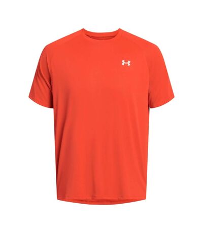 Mens Tech Reflective Short-sleeved T-shirt Orange Under Armour