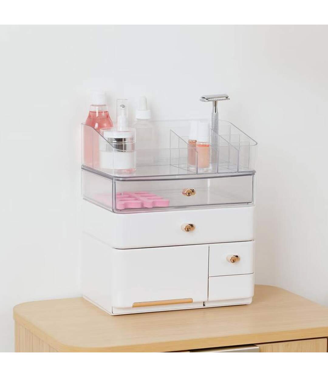 Organiseur 5 Tiroirs Sara 27cm Blanc-3