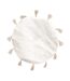 Tapis rond en coton pompons 90 cm Blanc cassé-1