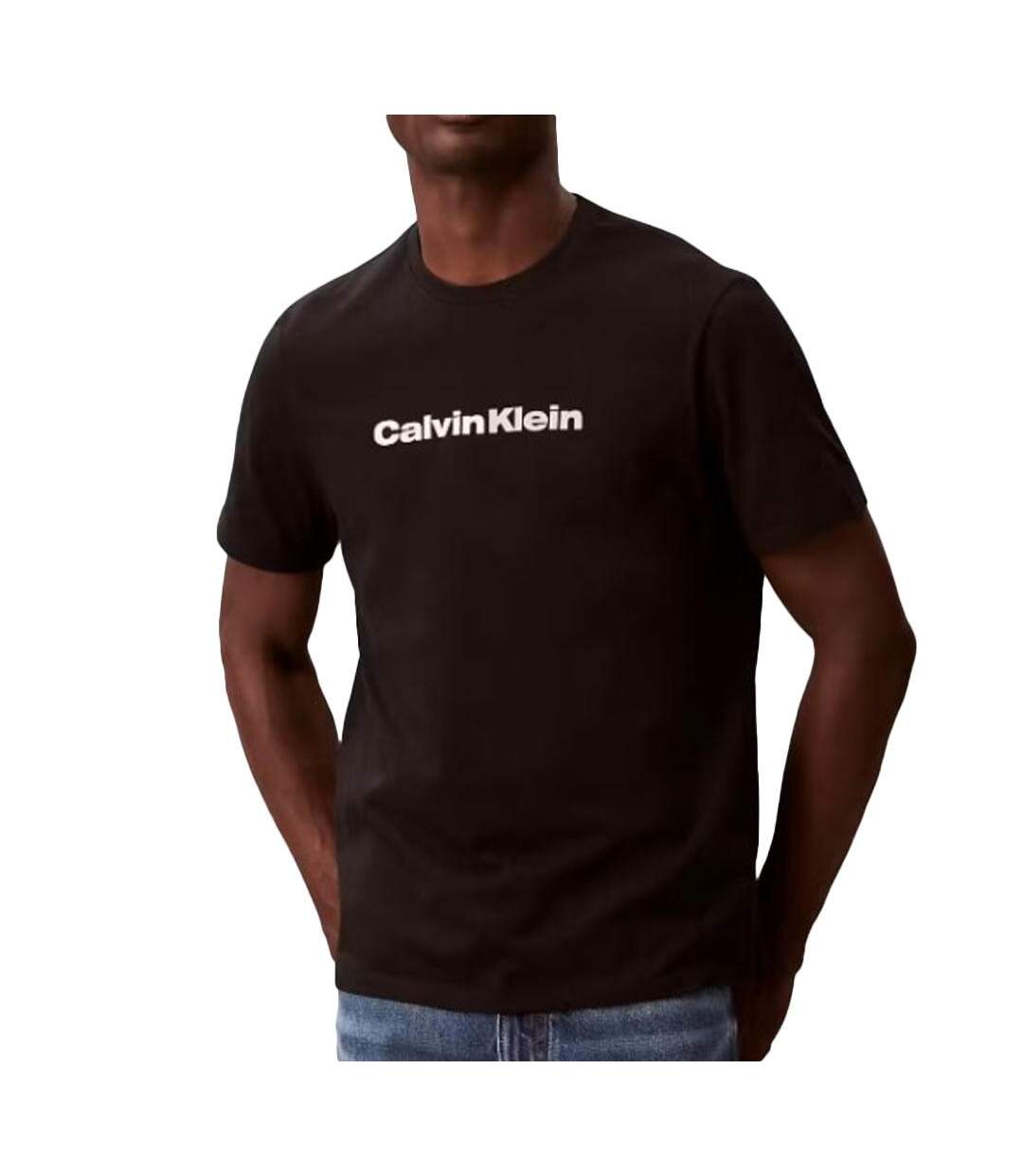T-Shirt noir homme calvin klein jeans 30s eu wholesale-1