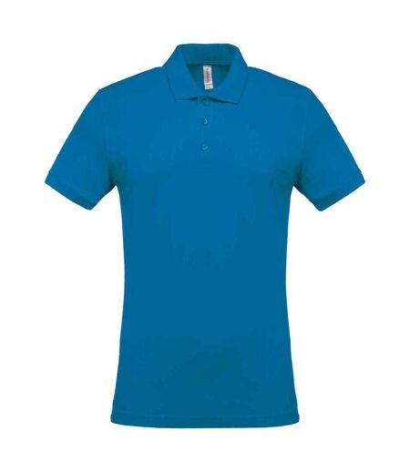 Mens pique polo shirt tropical blue Kariban