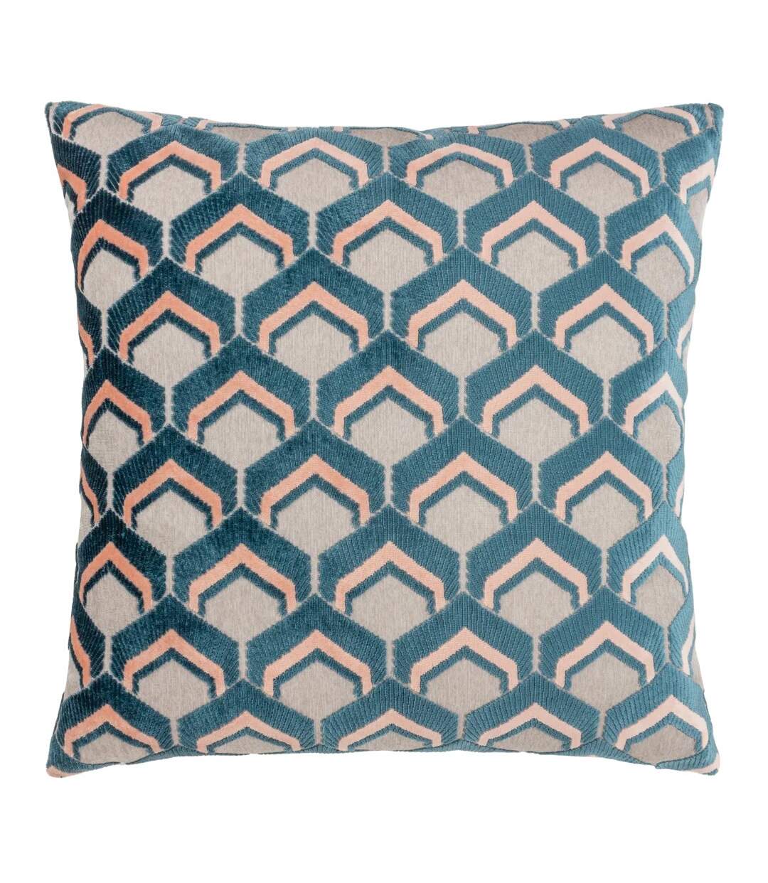 Ledbury jacquard cushion cover 45cm x 45cm smoke/rose Paoletti