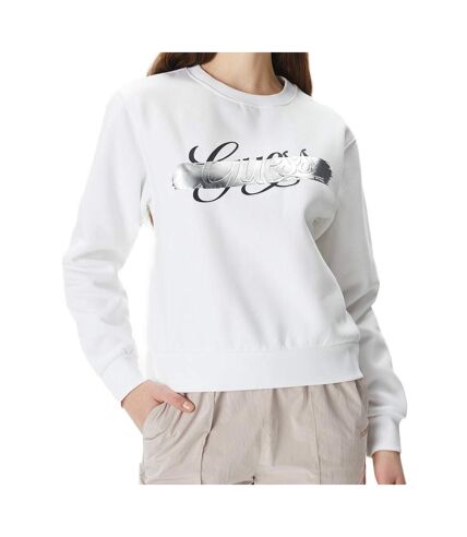 Sweat Blanc Femme Guess W4RQ15K9Z21 - L