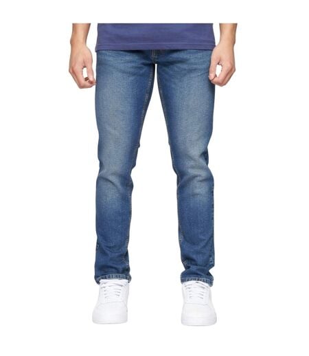 Jean Buraca Homme Délavé À La Pierre Ponce Crosshatch