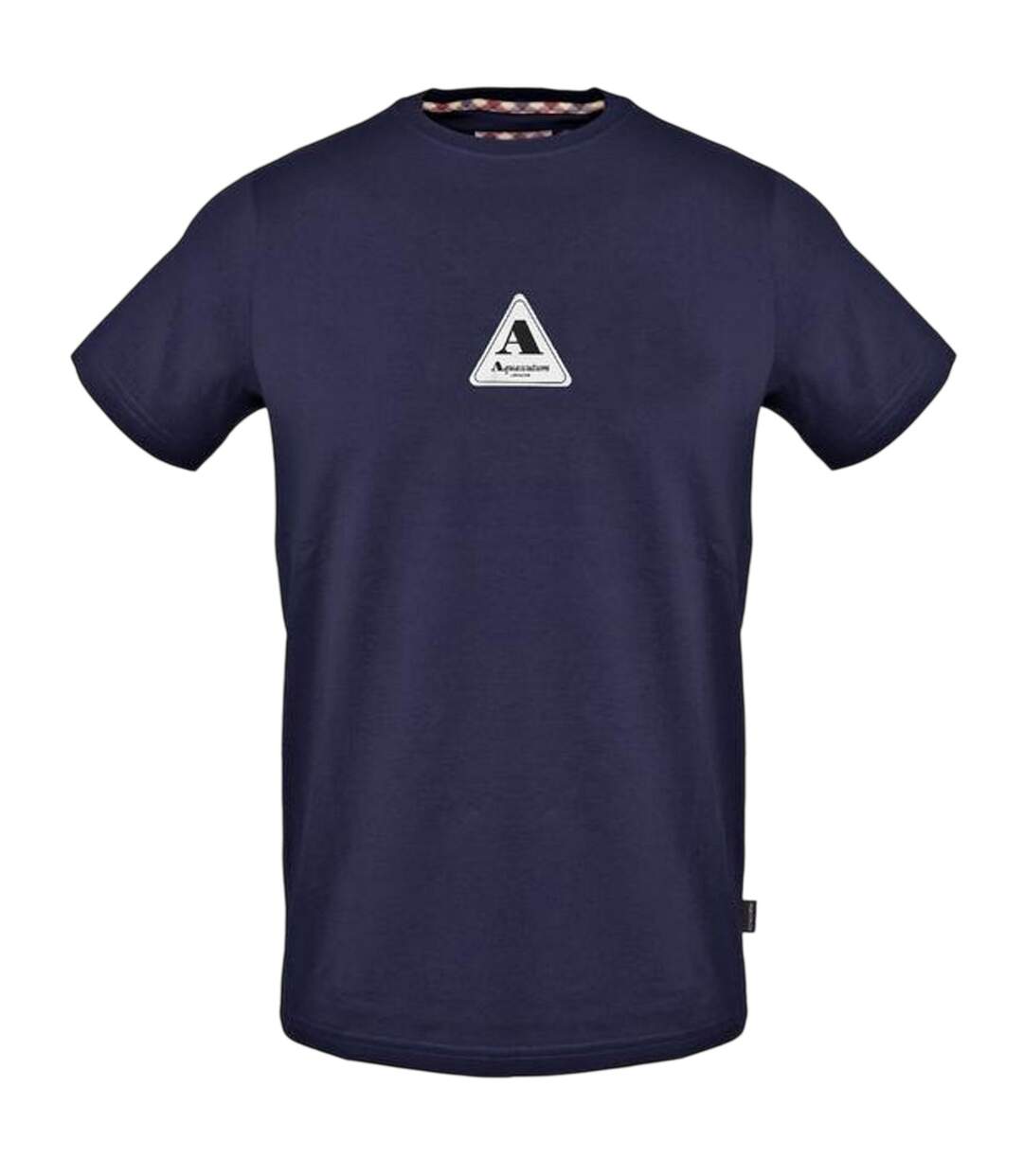 Mens Logo Jersey Crew Neck T-shirt Navy Aquascutum-1
