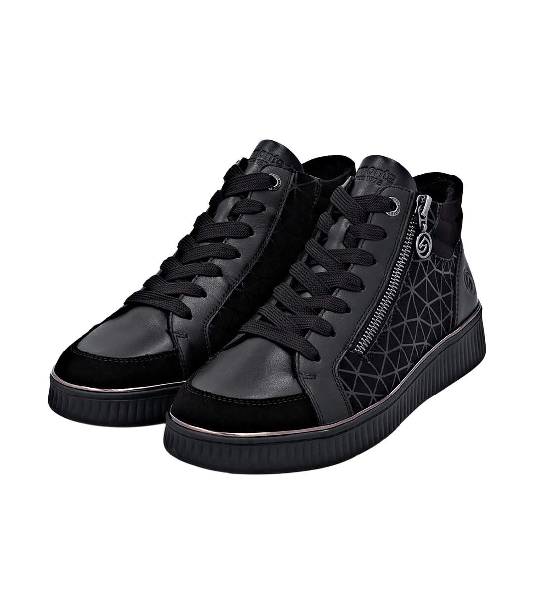 Basket Montante Cuir Remonte Goatsuede-3